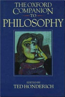 Copertina  The Oxford companion to philosophy
