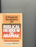 Copertina  A student's vocabulary for biblical hebrew and aramaic