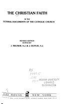 Copertina  The Christian faith in the Doctrinal Documents of the Catholic Church
