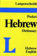 Copertina  Langenscheidt' s pocket Hebrew dictionary to the Old Testament : Hebrew-English