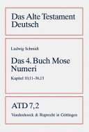 Copertina  Das vierte Buch Mose : Numeri 10,11-36,13
