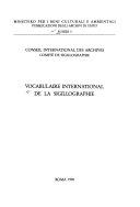 Copertina  Vocabulaire international de la sigillographie