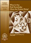 Copertina  Working group on what is our real knowledge about the human being? 4-6 May 2006