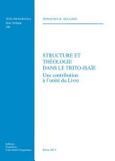 Copertina  Structure et theologie dans le Trito-Isaїe