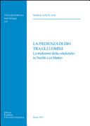 Copertina  La presenza di Dio tra gli uomini : la tradizione della \\shekinah\\ in Neofiti e in Matteo