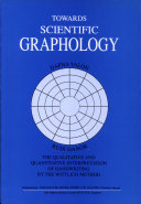 Copertina  Towards scientific graphology